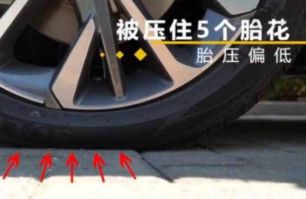 怎么肉眼判断轮胎缺气？车轮胎胎压目测图(图3)