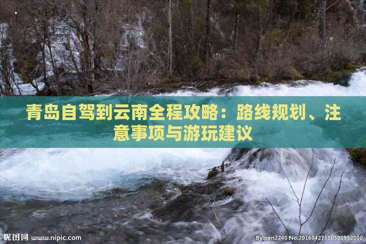 青岛自驾到云南全程攻略：路线规划、注意事项与游玩建议(图1)